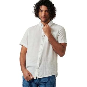 Kaporal, overhemd, model Mayo, heren, wit, S; regular fit, korte mouwen, overhemdkraag, Wit, S