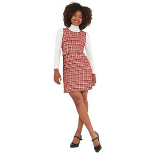 Joe Browns Sparkle Boucle Tweed A-lijn mini-jurk voor dames, rood, 10, Rood, 36