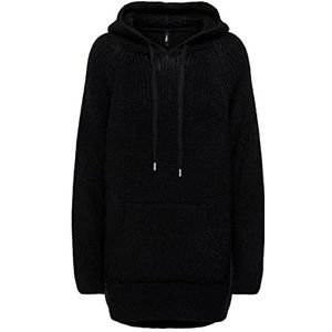 ONLY Women's ONLLEISE Freya LS Long Hood KNT Pullover Sweater, Black, M (4-pack)