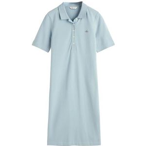 GANT Slim Shield SS Pique Polo Dress, Dove Blue., M