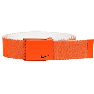 Nike Nieuwe Tech Essentials omkeerbare webriem voor heren, Team Oranje/Wit, Eén Maat