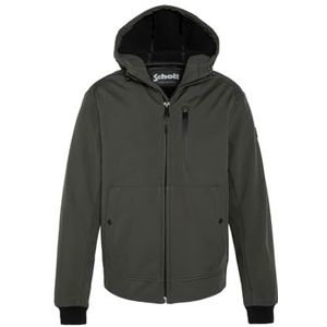 Schott NYC Kale korte jas met ritssluiting, kort, kaki, maat S voor volwassenen