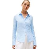 Tommy Hilfiger - Overhemdblouse - Katoenmix - Effen - Lange Mouwen