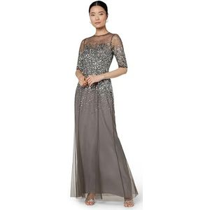 Adrianna Papell Jurk met kralen Illusion Jurk voor dames - grijs - XS