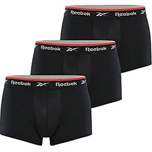 Reebok Heren Redgrave sportbroek, ademende lage broek met merk-elastische tailleband - pak van 3, zwart, Zwart, M