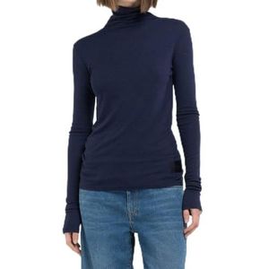 Replay T-shirt voor dames, 857 Indigo Blue, XXS