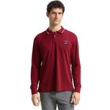TOM TAILOR Poloshirt voor heren, 14155 - Cabarnet Bordeaux Red, XL