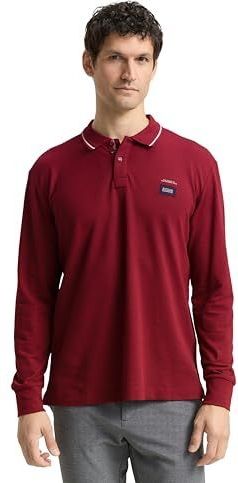 TOM TAILOR Poloshirt voor heren, 14155 - Cabarnet Bordeaux Red, XL