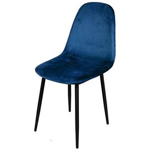Urban Living Fluwelen stoel, blauw, normaal