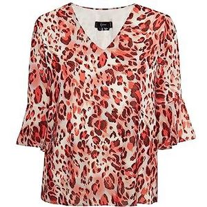 TAXIEN dames blouseshirt, rood, meerkleurig., S