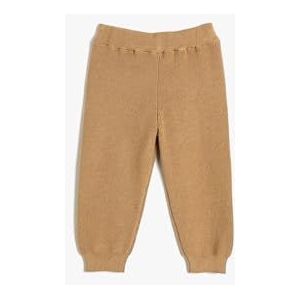 Koton Babygirls gebreide sweatpants normale tailleband leggings, bruin (517), 9-12 Monate