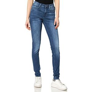 Q/S designed by Dames Broek Lange Sadie Skinny Been Broek, Dark Blue Stretch, 32W x 34L