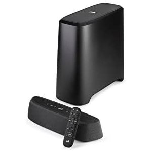 Polk Audio MagniFi Mini AX ultracompacte tv-soundbar met draadloze subwoofer, Dolby Atmos en DTS:X, HDMI eARC, Bluetooth, AirPlay 2, Google Chromecast, zwart