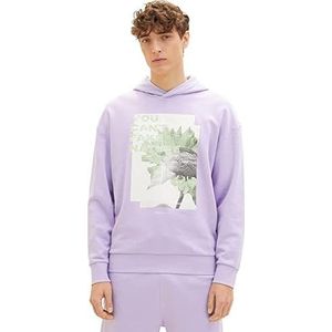 TOM TAILOR Denim Uomini Sweatshirt 1035672, 31042 - Lilac Vibe, L