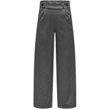 JDY - JDYGEGGO MIA - Bandplooibroek - Basaltgrijs / Zwart - Wide Leg - High Waist