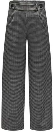 JDY - JDYGEGGO MIA - Bandplooibroek - Basaltgrijs / Zwart - Wide Leg - High Waist