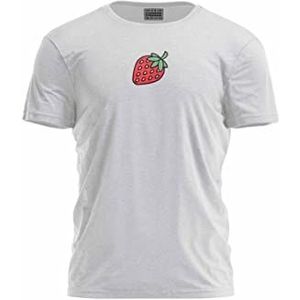 Bona Basics, Digitaal bedrukt basic T-shirt voor heren,% 70% katoen, 30% polyester, grijs, casual, herenbovenstuk, maat: S, grijs, S