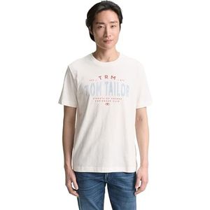TOM TAILOR T-shirt voor heren, 10332 - Off White, XL