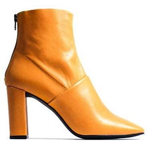 L'Intervalle Devika Mustard Leather kuitlaarzen voor dames