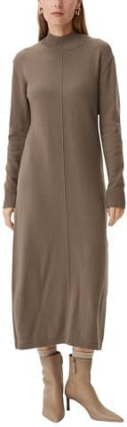 Gebreide Jurk - Effen - Katoen - 3/4 Lengte - Lange Mouw