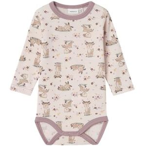 NAME IT Baby meisjes Nbfwillit Wool Ls body met lange mouwen, roze, 50 cm