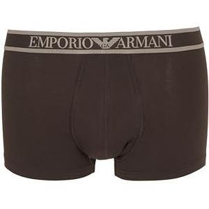 EMPORIO ARMANI Heren Stretch Piquet Trunk, Bruin, M, Bruin, M