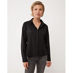 Mexx Dames Elegant Longsleeve Blouse Shirt, Zwart, XS