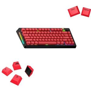 Glorious Gaming - GPBT Basics (Revive Red), PBT keycaps, 8 kleuren, dye-sublimated, geschikt voor 100%,75%,65%,60% custom mechanische toetsenborden, past op ANSI, ISO- Amerikaanse QWERTY-indeling