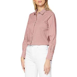 GERRY WEBER Damesblouse met grafische print, casual blouse, wit-sienna, 36