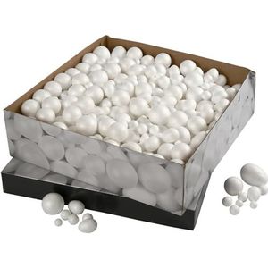 Creativ 1,5-6-1 cm Polystyreen Ballen en Eieren Bulk Koop 550 Verschillende