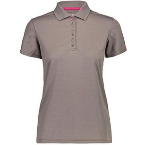 CMP dames polo T-shirt, grijs (taupe), 34 DE