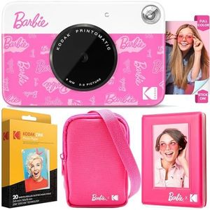 Kodak x Barbie Printomatic Volledige Kleur Direct Afdruk Digitale Camera Barbie Deluxe Bundel (Signature Stijl) + Barbie Deluxe Cameratas + Barbie Fotoalbum + Zink-papier (20 Vellen)