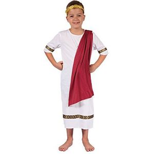 Fiori Paolo - Romeinse keizers, kostuum voor kinderen Romeinse keizer M (5-7 anni) Wit
