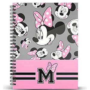 Karactermania Minnie Mouse Ribbons notitieboek, A4, geruit, grijs