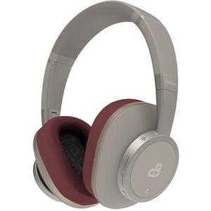 DeeBee dB-Pulse-GLB Bluetooth-hoofdtelefoon, ooromsluitend, actieve ruisonderdrukking -35 dB, 40 uur looptijd, beige