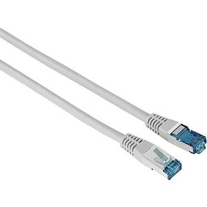 Hama CA6 netwerkkabel (mand, 1 Gbit/s, F/UTP, Ethernet, RJ45, internetkabel, 15 m) grijs