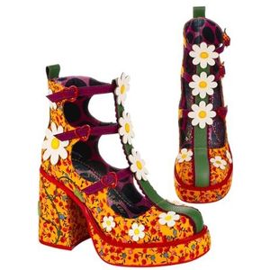 Irregular Choice Zonnige Hunny Stof/PU Geel 36, Geel, 36 EU