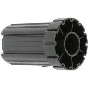 cyclingcolors Eindkap voor rolluikbuis 8-kant afvoer van kunststof voor ramen, voor riemschijf en buis Ø 62 mm groefuitgang voor lagers Ø 28 mm