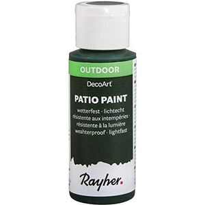 Rayher 38610446 Patio Paint, zwarte bos, fles 59 ml, weerbestendige acrylverf voor buiten, lichtecht, verf voor binnen en buiten, outdoorverf