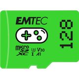 EMTEC - Geheugenkaart microSD gaming 128 GB – meer opslag van games en video's – ECMSDM128GXCU3G – compatibel met Nintendo Switch – groen/groen