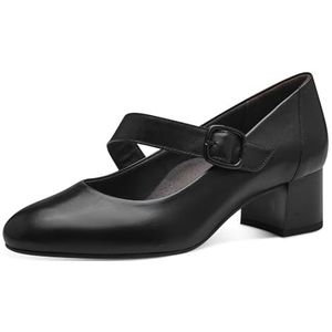 Tamaris Comfort Mary Jane damespumps met riem van leer, zwart, 37 EU
