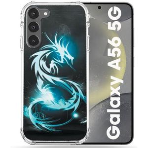 Cokitec Versterkte hoes voor Samsung Galaxy A56 5G Fantastic Dragon Blue