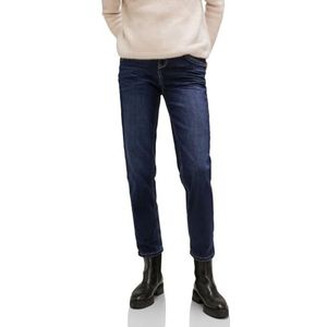 STREET ONE Jeansbroek, recht en hoog, Clean Deep Indigo Wash, 31W x 30L