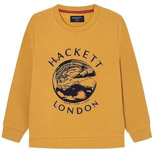 Hackett London Jongen Artwork Crew Sweatshirt, Geel (Mosterd), 3 jaar
