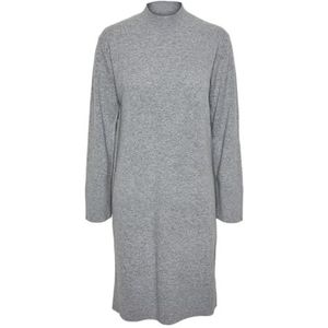 Yas emilie Ls Funnel Knit Dress S. Noos, lichtgrijs gem., S