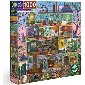eeBoo PZTAST 1000 stukjes, het huis van de fascinerende alchemisten van gerecycled karton, hoogwaardige puzzel voor volwassenen