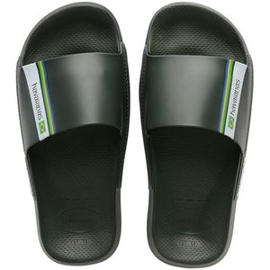 Havaianas Unisex Slide Brasil schuifsandalen, Green Olive, 35/36 EU