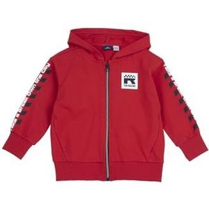 Chicco Licht sweatshirt met ritssluiting en lange mouwen met capuchon voor jongens, Lichtrood, 12 mesi