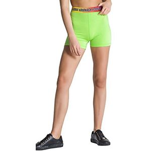 Gianni Kavanagh Neon Green Torsion Shorts voor dames, Neon groen, S
