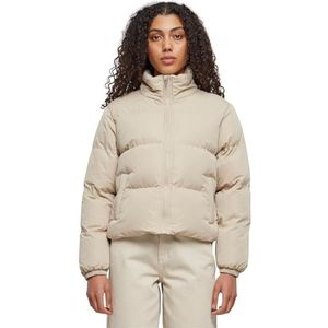 Urban Classics Dames Ladies Short Peached Puffer Jacket Jas, Wetzand, XL